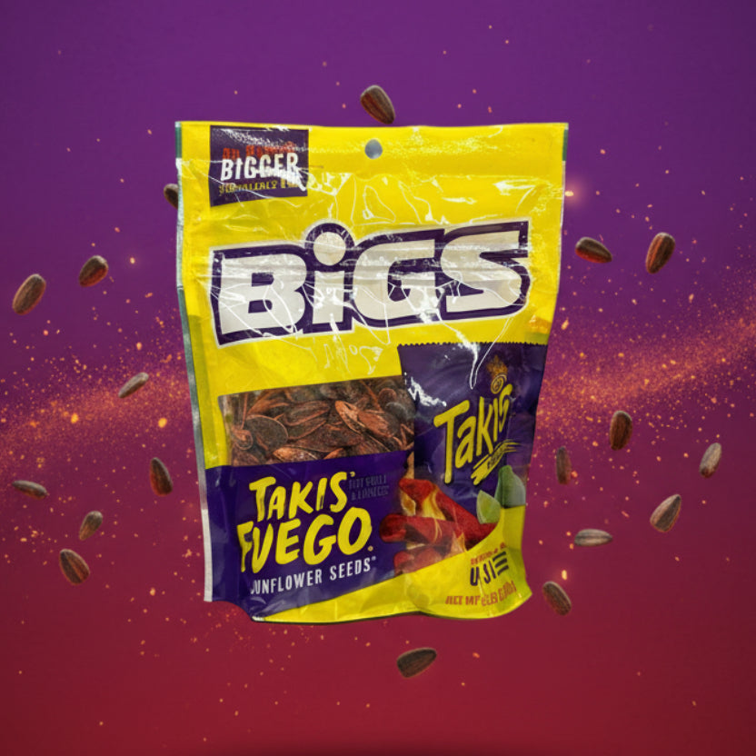 Amazon.com : BIGS Takis Fuego Sunflower Seeds 3.63 oz Bag (Pack of 3 ... Takis sunflower seeds near me