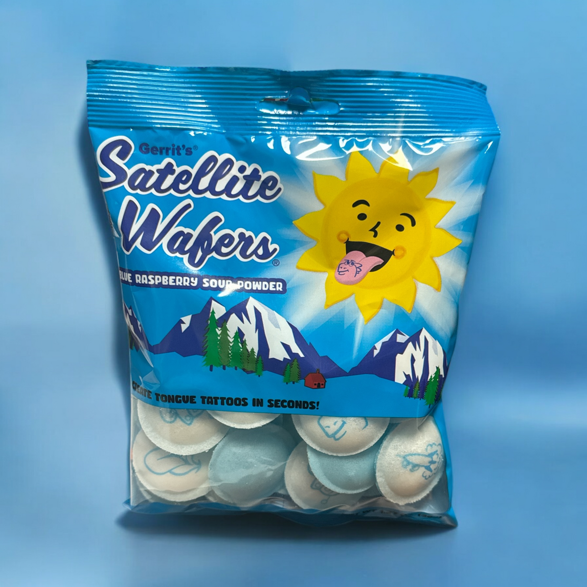 Satellite wafers blue raspberry sour powder – Le Shack à Snack