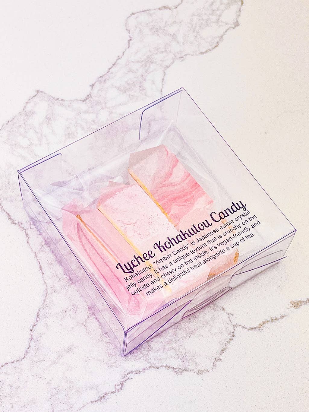 Bonbons Kohakutou au litchi