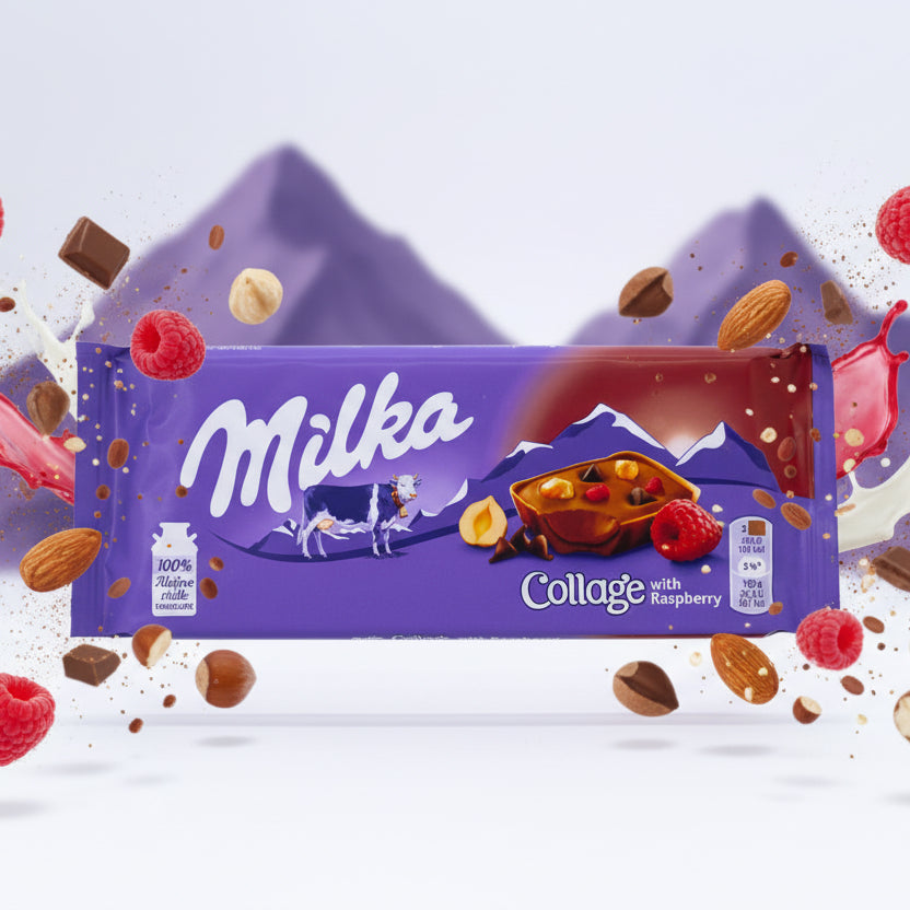 Milka Raspberry Bar Milka Collage Raspberry – Le Shack à Snack